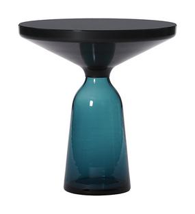 Bell Side Table Schwarz brünierter Stahl, klar lackiert|Montana-blau