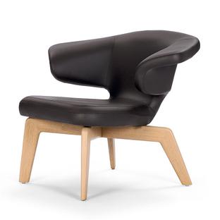 Munich Lounge Chair Classic Leder chocolate|Eiche natur