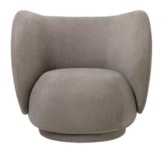 Rico Lounge Chair Stoff Brushed - Warm grey