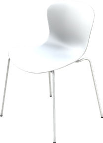 NAP Stapelstuhl 45 cm|Milchweiß|Farbton Sitzschale