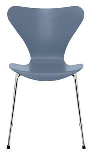 Serie 7 Stuhl 3107 Gefärbte Esche|Dusk Blue|Chrome
