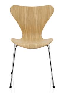 Serie 7 Stuhl 3107 Holz klar lackiert|Eiche natur|Chrome