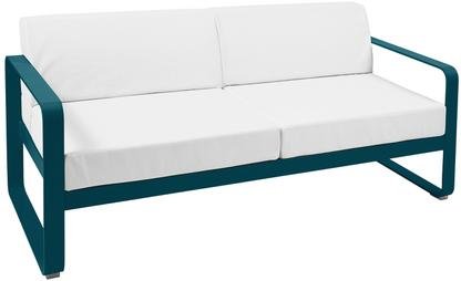 Bellevie 2-Sitzer-Sofa Grauweiß|Acapulcoblau