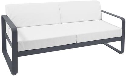 Bellevie 2-Sitzer-Sofa Grauweiß|Anthrazit