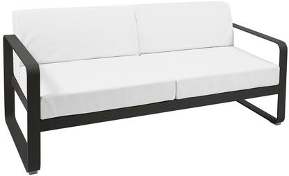 Bellevie 2-Sitzer-Sofa Grauweiß|Lakritz