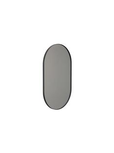 Unu Spiegel oval H 80 x B 50 cm|Schwarz matt