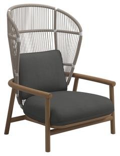 Fern Highback Lounge Chair Dune|Blend Coal