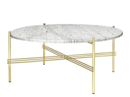 TS Coffee Table Ø 80 x H 35 cm|Weiß|Messing