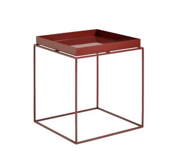 Tray Tables H 40/44 x B 40 x T 40 cm|Chocolate - High gloss