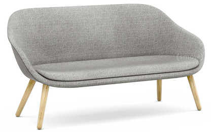 About A Lounge Sofa for Comwell Hallingdal - warmgrau|Eiche lackiert