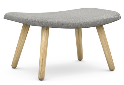 About A Lounge Ottoman AAL 03 Hallingdal - warmgrau|Eiche lackiert