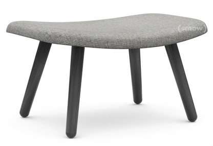 About A Lounge Ottoman AAL 03 Hallingdal - warmgrau|Eiche schwarz lackiert