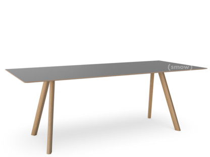 Copenhague Table CPH30 L 200 x B 90 x H 74|Eiche lackiert|Linoleum grau