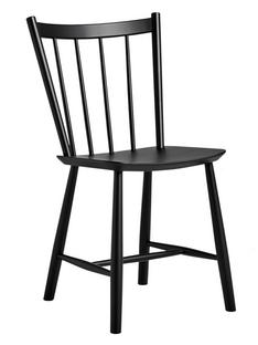 J41 Chair Buche, schwarz lackiert