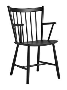 J42 Chair Buche, schwarz lackiert