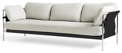 Can Sofa 2.0 Dreisitzer|Stoff Linara 311 - Cremeweiß|Chrom