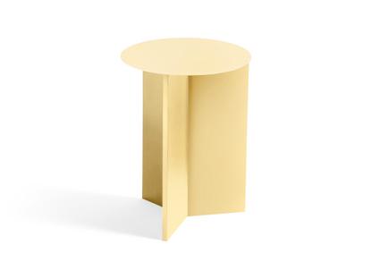 Slit Table Steel|H 47 x Ø 35 cm|Light yellow powder coated