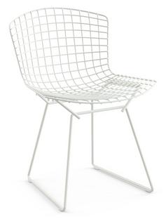 Bertoia Stuhl Weiß|Ohne Sitzkissen