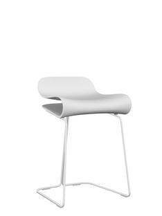 BCN Hocker Weiß|Stahl, Farbton Sitzschale