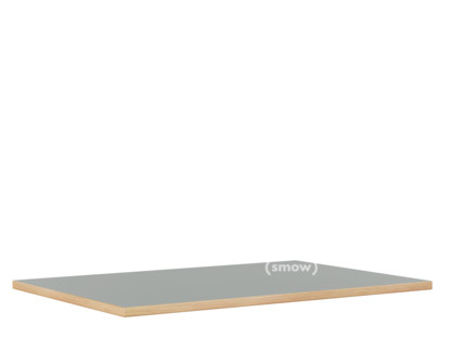 Tischplatte für Eiermann Tischgestelle Linoleum aschgrau (Forbo 4132) mit Eichekante|160 x 80 cm