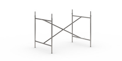 Eiermann 2 Tischgestell  Stahl farblos|senkrecht, mittig|100 x 66 cm|Mit Verlängerung (Höhe 72-85 cm)