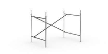Eiermann 2 Tischgestell  Stahl farblos|senkrecht, versetzt|100 x 66 cm|Mit Verlängerung (Höhe 72-85 cm)