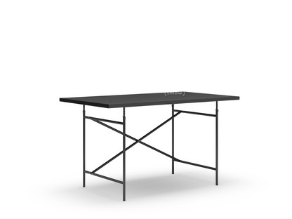 Eiermann Tisch Linoleum schwarz mit schwarzer Kante (Forbo 4023)|140 x 80 cm|Schwarz|senkrecht, versetzt (Eiermann 2)|100 x 66 cm