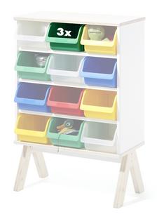 3er Set Kunststoffboxen für Famille Garage (klein) grün