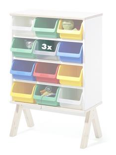 3er Set Kunststoffboxen für Famille Garage (klein) 