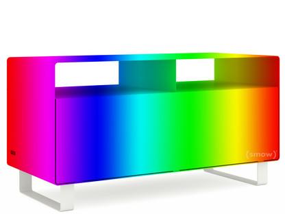 TV Lowboard R 108N Wunschfarbe (RAL Metallic)|Kufen lackiert in Außenfarbe