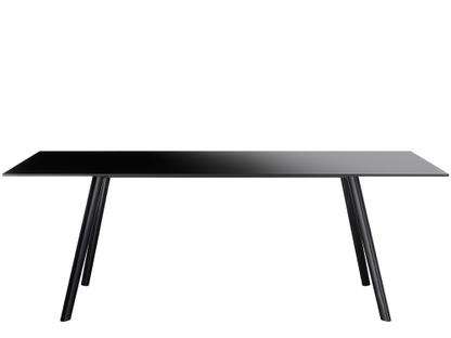 Pilo 200 x 90 cm|Beine schwarz, Tischplatte schwarz