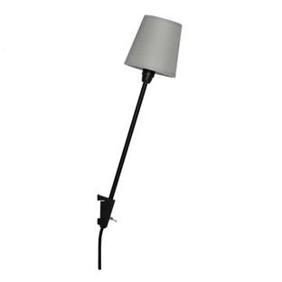 Rosi Lamp Aluminium schwarz eloxiert|Hellgrau
