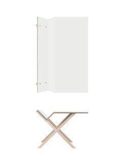 Kant Schreibtisch 160 cm|74 cm|FU (Sperrholz, Birke) Laminat weiß seidenmatt