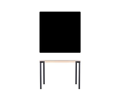 Seiltänzer Tisch 75 x 90 x 90 cm|Linoleum schwarz|Schwarz