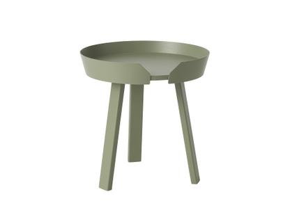 Around Coffee Table Klein (H 46 x Ø 45 cm)|Esche moosgrün