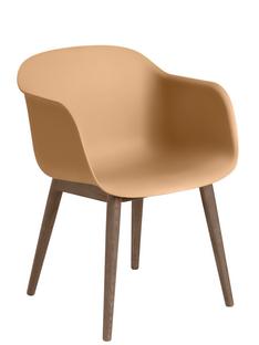 Fiber Armchair Wood Ocker / dunkelbraun