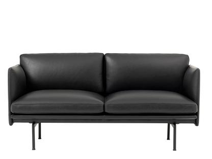 Outline Studio Sofa Leder schwarz