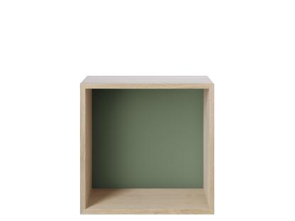 Mini Stacked M (33,2 x 33,2 x 26 cm)|Eiche/Rückwand Dusty green