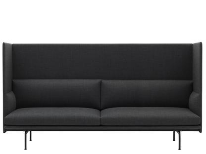 Outline Highback Sofa Dreisitzer|Stoff Remix 163 - Grey