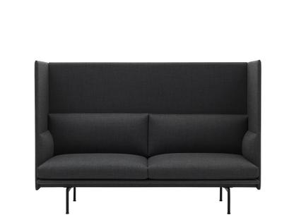 Outline Highback Sofa Zweisitzer|Stoff Remix 163 - Grey