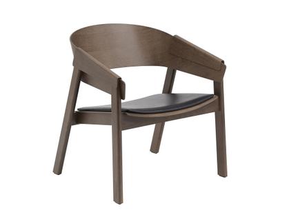 Cover Lounge Chair Dunkelbraun gebeizt/Leder schwarz