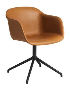 Fiber Armchair Swivel Leder cognac