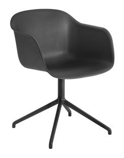 Fiber Armchair Swivel Schwarz