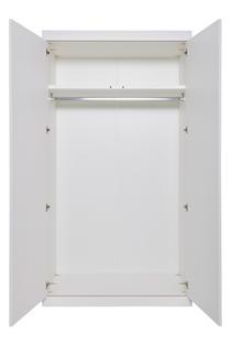 Flai Schrank Groß (216 x 118 x 61 cm)|Melamin weiß mit Birkekante|Ausstattung 1
