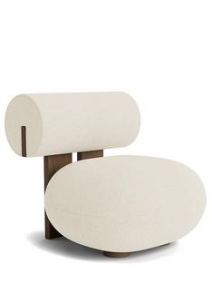Hippo Lounge Chair Wolle Bouclé off-white|Eiche hell geräuchert