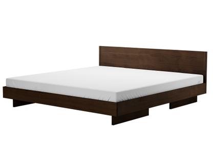 Zians Bett 200 x 200 cm (XLarge)|Mit Kopfteil|Nussbaum gewachst