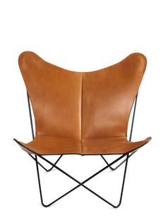 Trifolium Butterfly Chair Haselnuss|Stahl, schwarz pulverbeschichtet