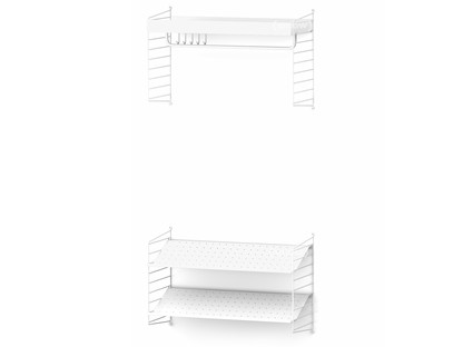 String System Garderobe Variante 1 (B 80cm)|Weiß