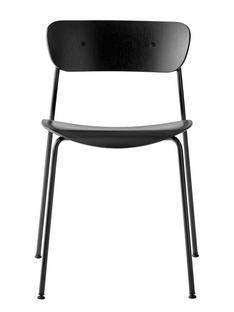 Pavilion Stuhl Eiche schwarz lackiert|Schwarz pulverbeschichtet|Ohne Armlehnen
