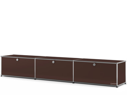 USM Haller Lowboard XL, individualisierbar USM braun|Mit 3 Klappen|35 cm